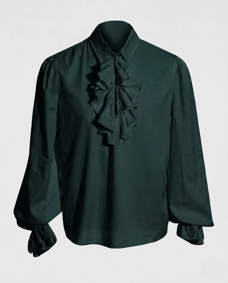 Damen elegantes Rüschenshirt mit dekorativen Details Nord Taschen