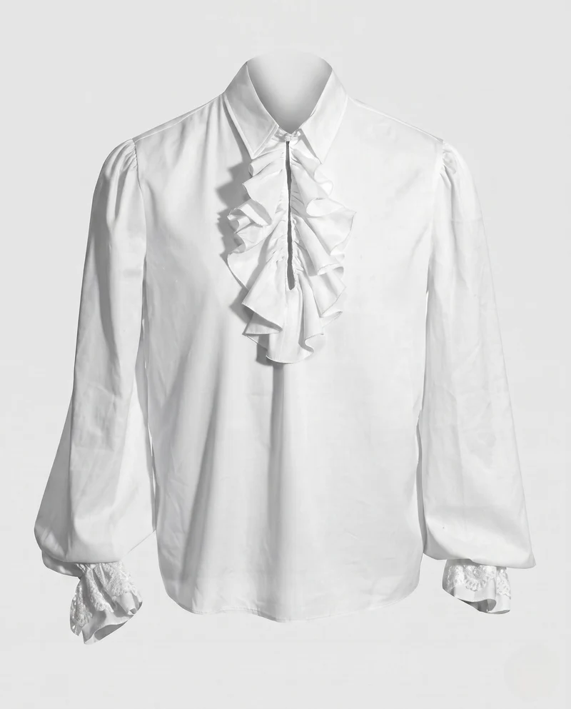 Damen elegantes Rüschenshirt mit dekorativen Details Nord Taschen