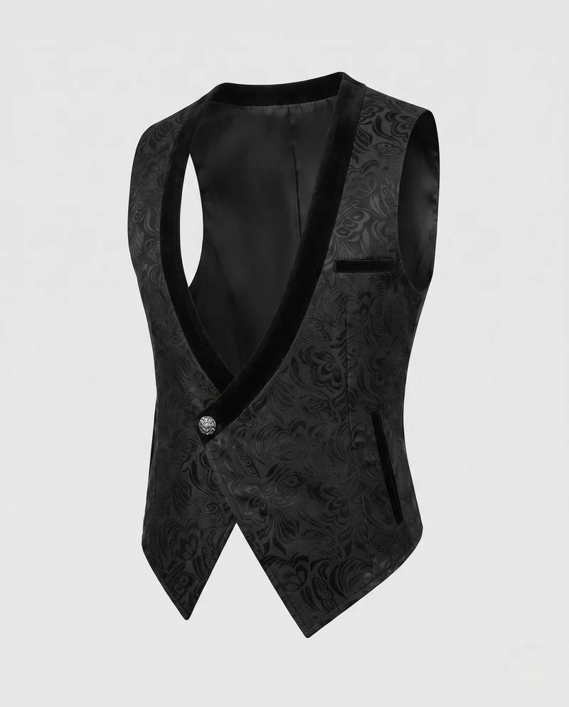 Damen elegantes Samt-Weste mit floralem Design Nord Taschen