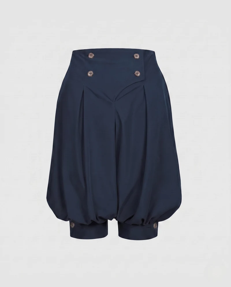 Damen elegante Ballonhosen mit stilvollen Knopfdetails Nord Taschen