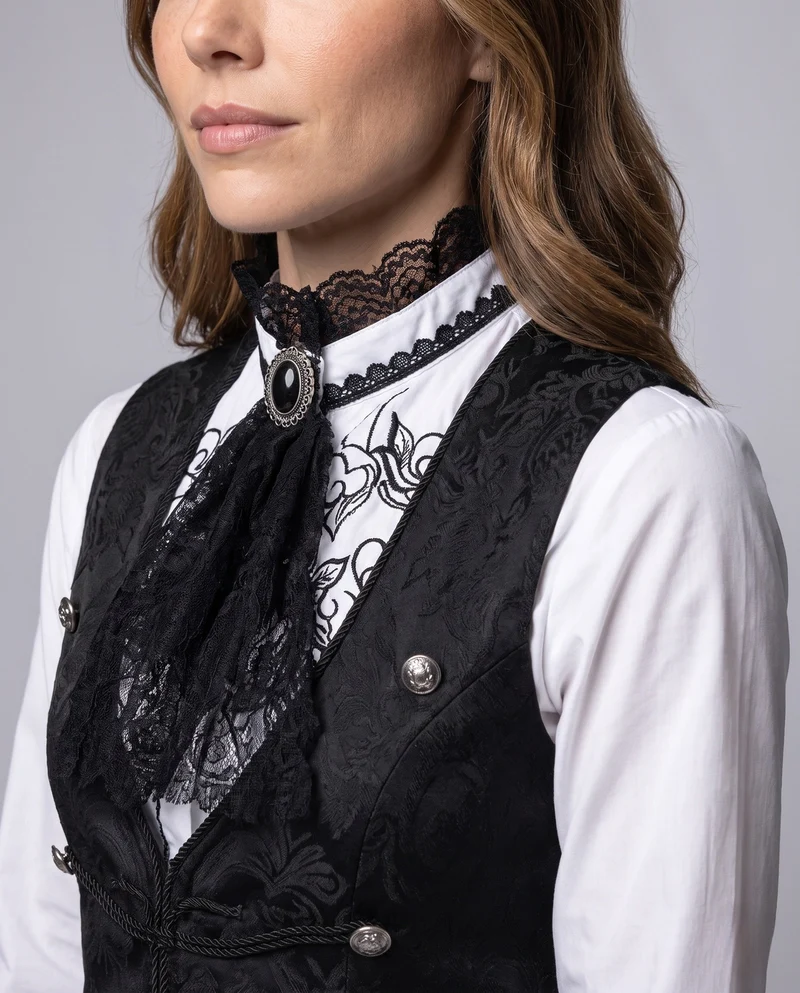 Damen Elegante Bluse mit Rüschen und Bindegürtel