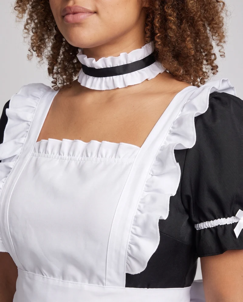 Damen elegantes Maidkleid mit Rüschendetails Nord Taschen