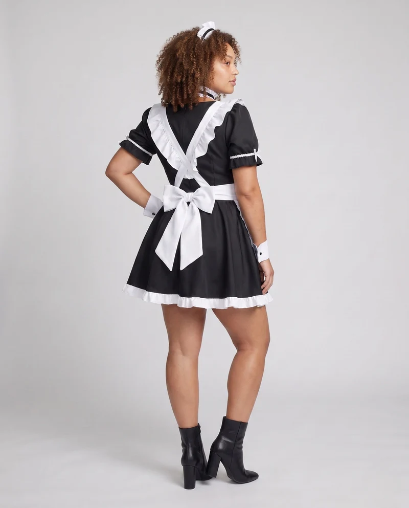 Damen elegantes Maidkleid mit Rüschendetails Nord Taschen