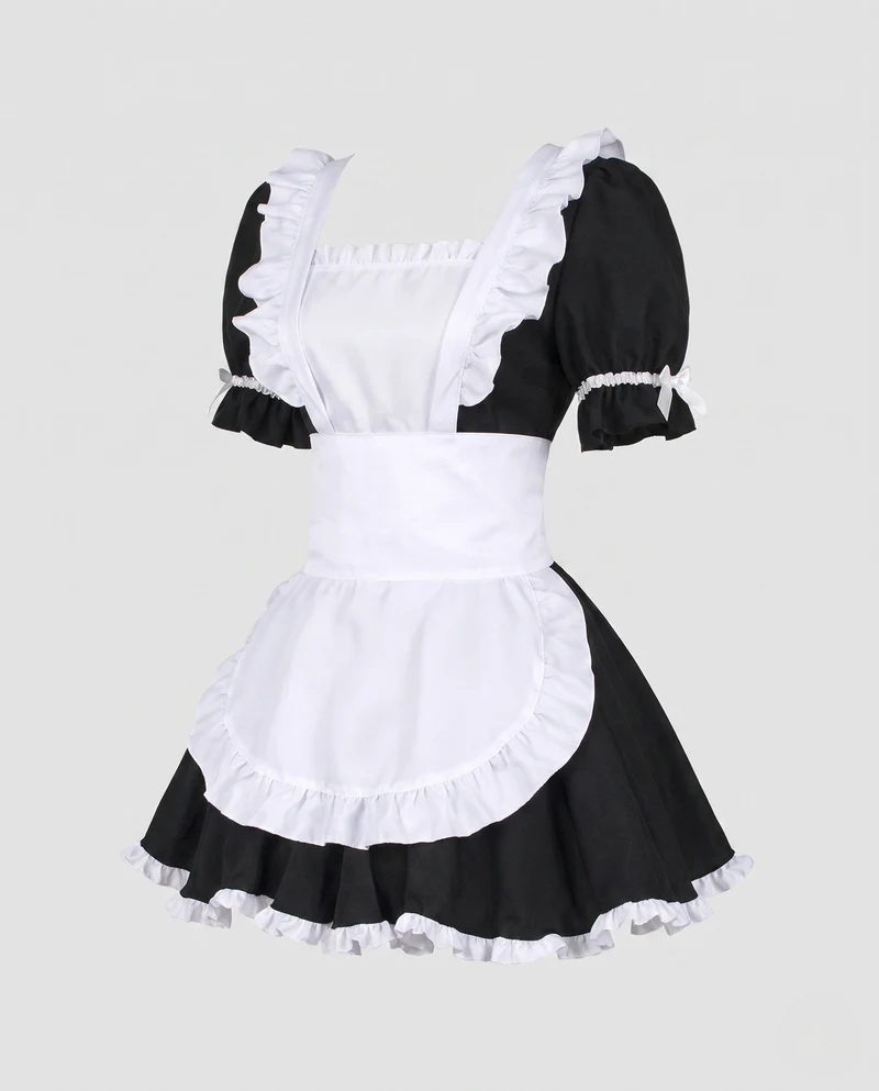 Damen elegantes Maidkleid mit Rüschendetails Nord Taschen