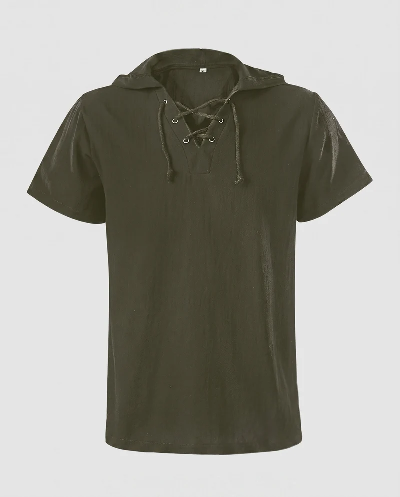 Herren Freizeitshirt mit Kapuze und Schnürung Nord Taschen