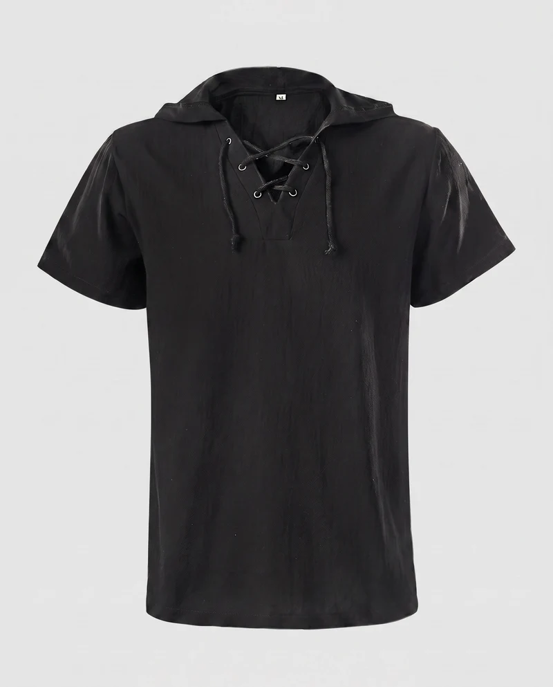 Herren Freizeitshirt mit Kapuze und Schnürung Nord Taschen
