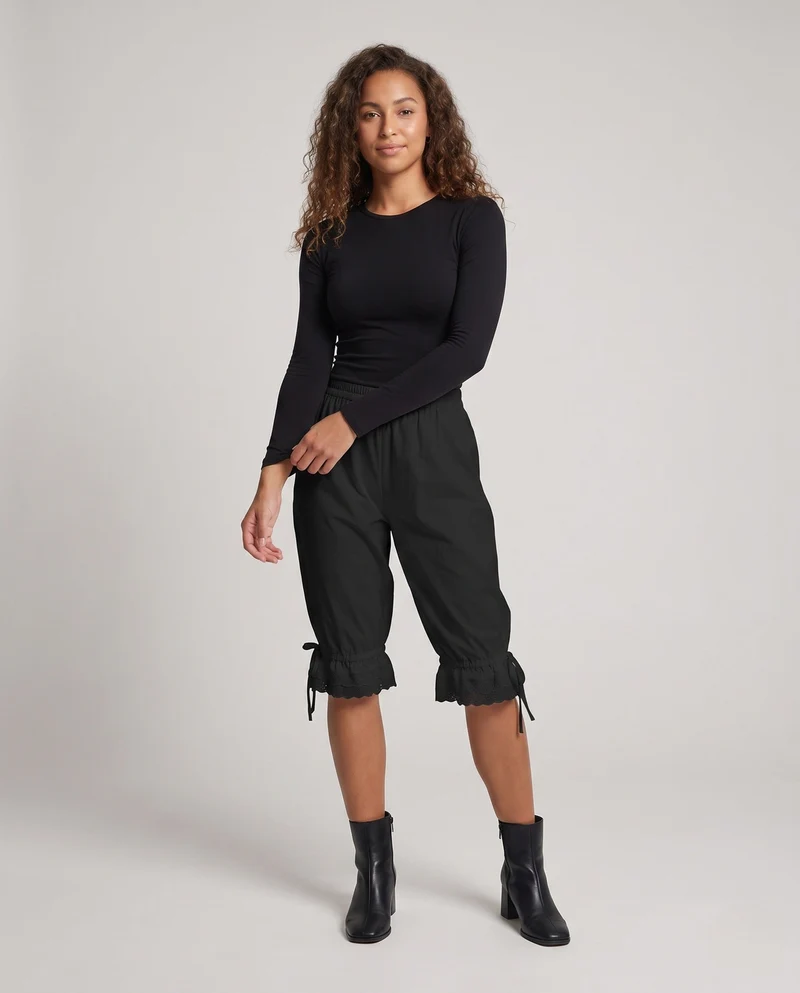Damen Loose-Fit Harem-Hosen mit Spitze-Details Nord Taschen