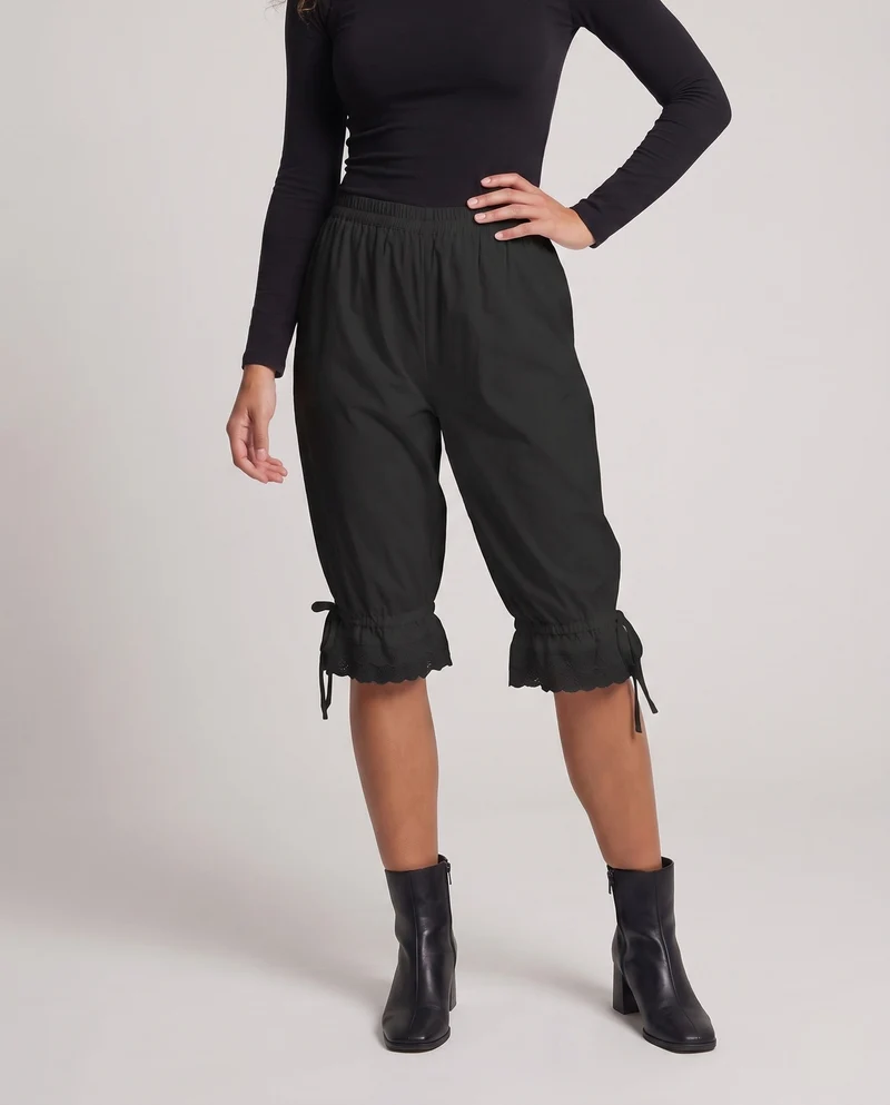 Damen Loose-Fit Harem-Hosen mit Spitze-Details Nord Taschen