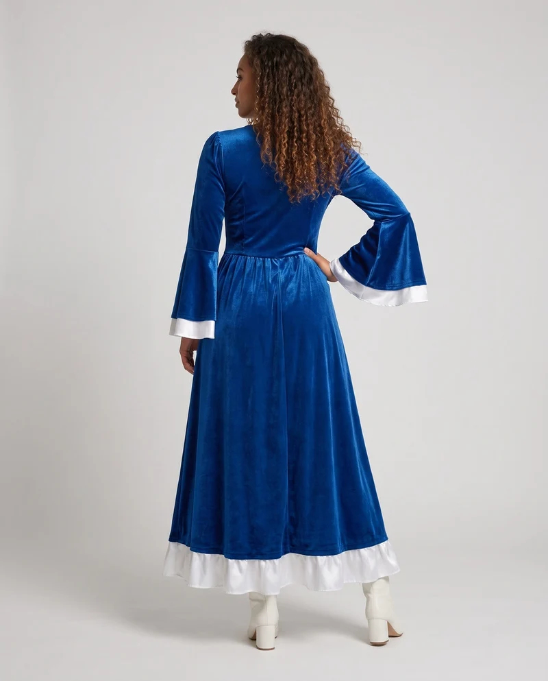 Damen Märchen Ballkleid mit langen Ärmeln und Rüschendetails Nord Taschen