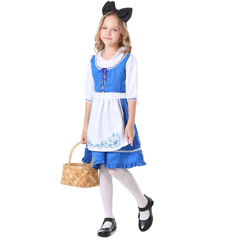 Mädchen Traditionelles Kleid Nord Taschen
