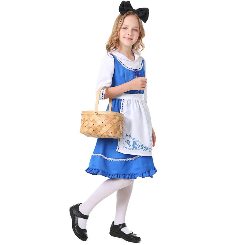 Mädchen Traditionelles Kleid Nord Taschen