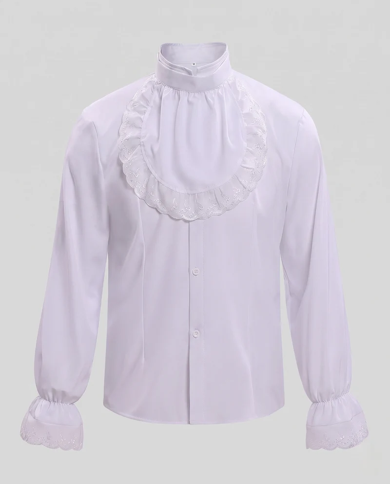 Damenbluse mit Rüschendetails und elegantem Stehkragen Nord Taschen