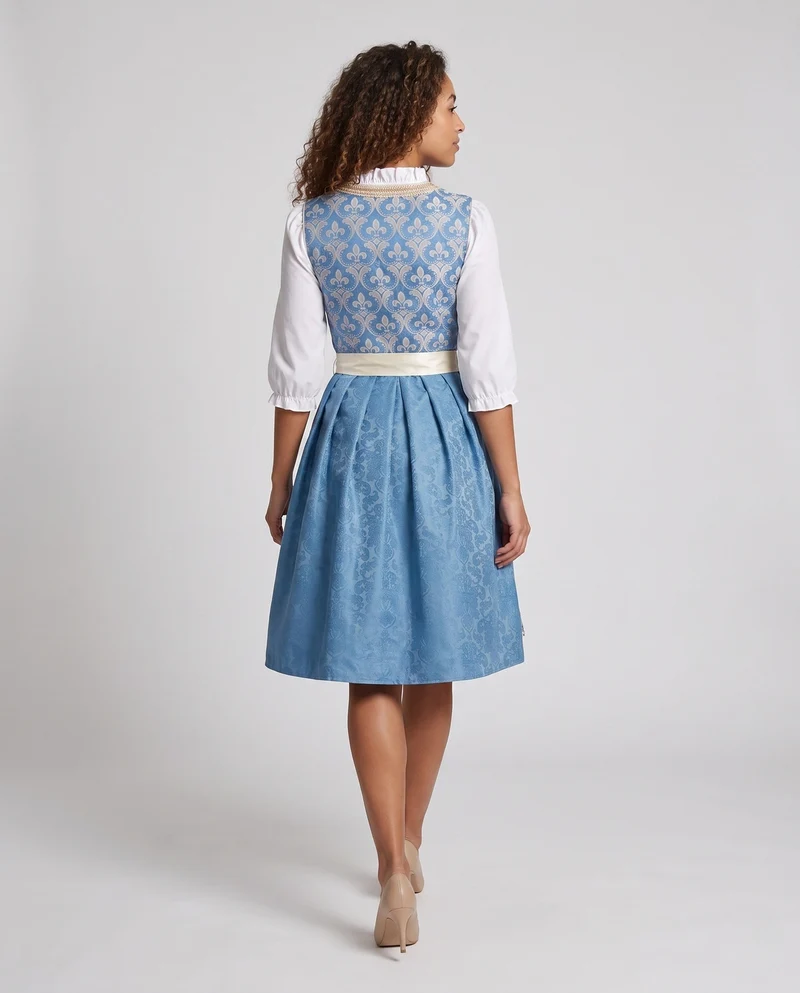 Damen Dirndl Kleid mit eleganten Spitzendetails und traditionellem Saum Nord Taschen