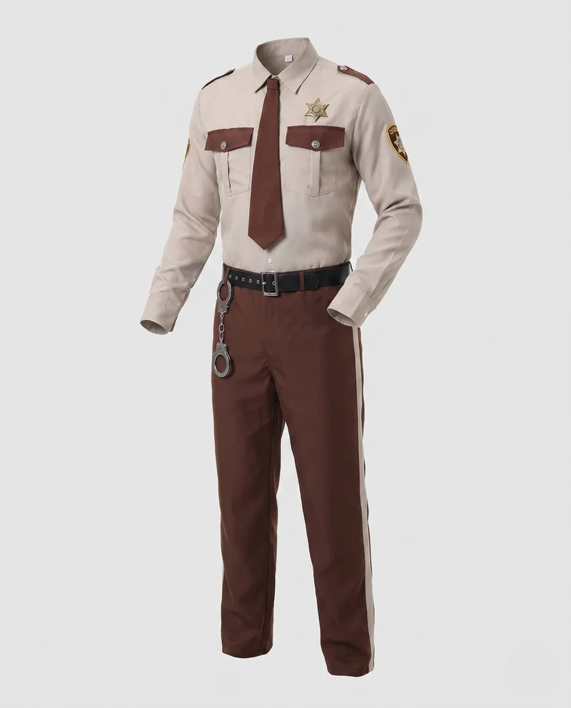 Männer Polizeikostüm mit Zubehör Nord Taschen