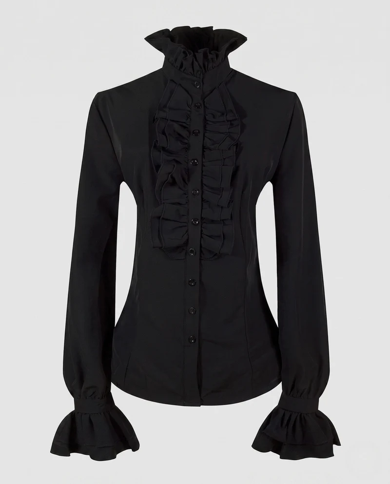 Hochwertige Damen-Dekorbluse aus Spitze mit Rüschen-Details Nord Taschen