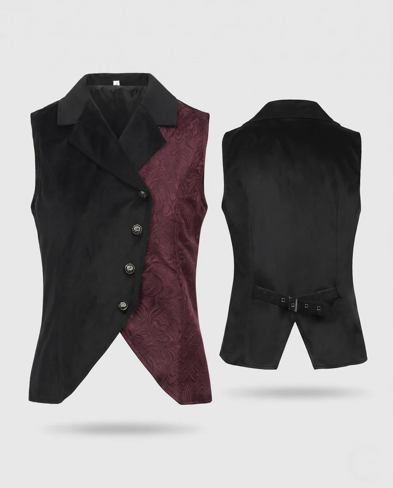 Damen Elegantes West mit Aufwendiger Stickerei Nord Taschen