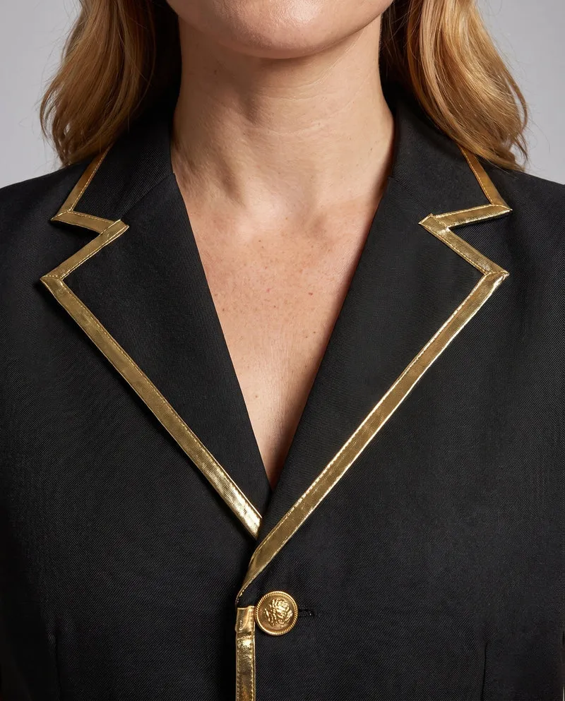 Damen Elegantes Weste mit goldenen Akzenten und dekorativem Kettenmotiv Nord Taschen