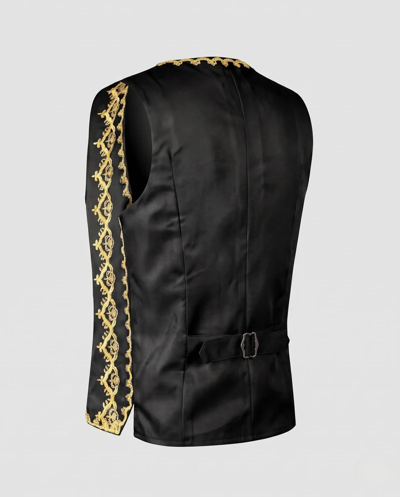 Damen elegantes Weste mit intricate goldfarbenem Muster Nord Taschen