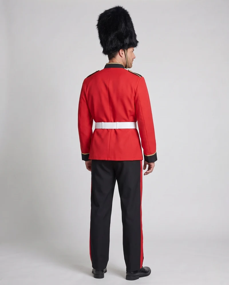 Männliches Historisches Gardekostüm mit detaillierter Uniform und Hüttenfedern Nord Taschen