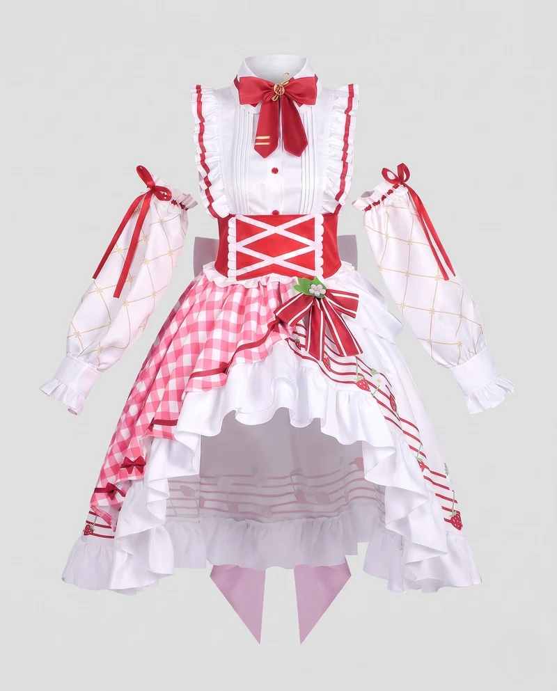 Damen romantisches Cosplay-Kleid mit Rüschendetails und mehrteiligen Accessoires Nord Taschen