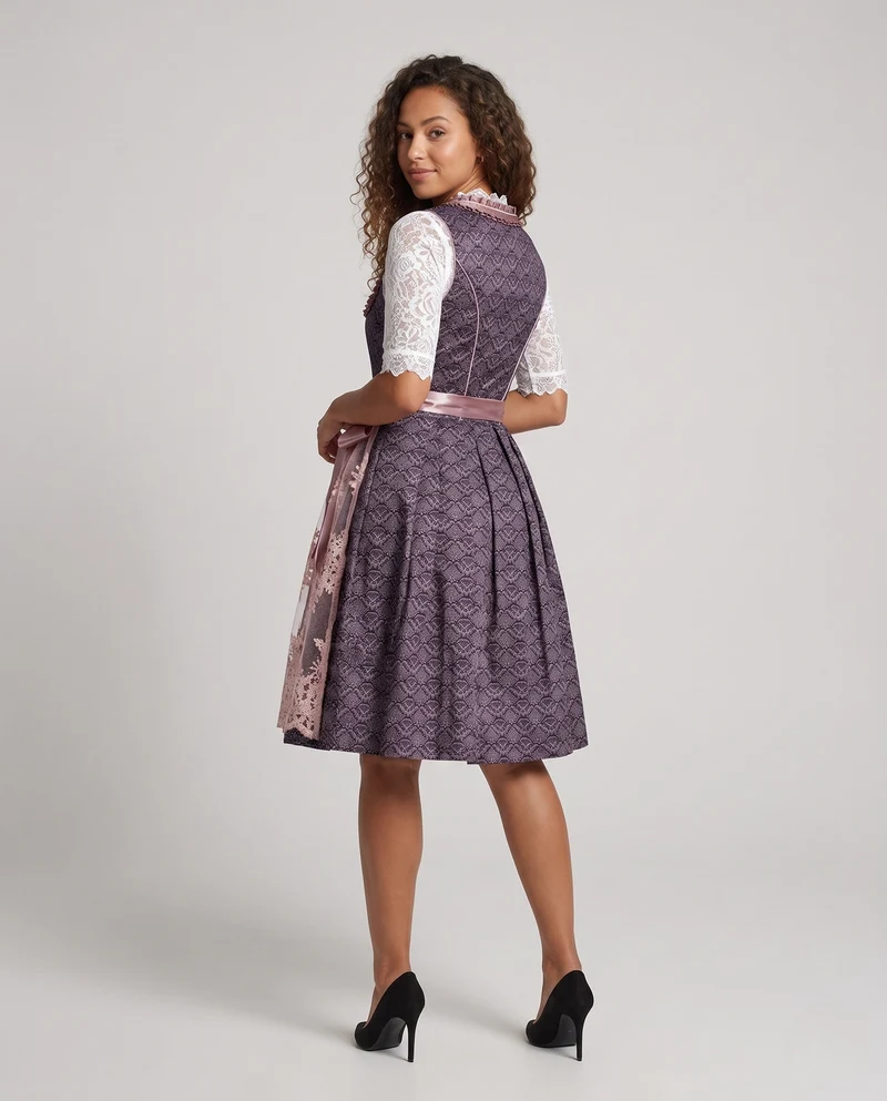 Dirndlkleid für Damen mit Spitzen-Details und Satin-Gürtel Nord Taschen