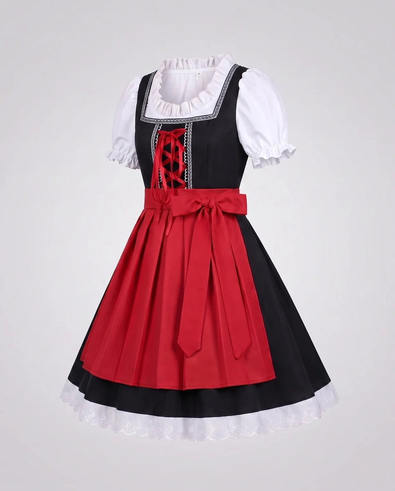 Dirndl-Kleid für Frauen mit traditionellen Spitzenakzenten und eleganter Schnürung Nord Taschen