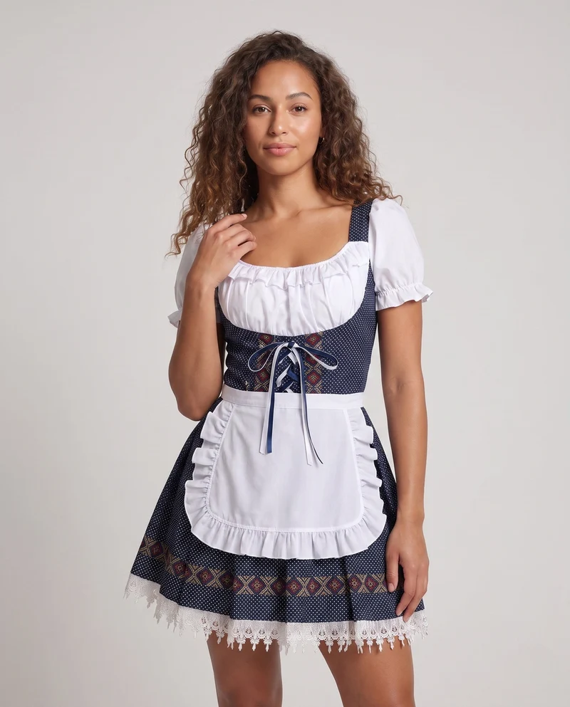 Damen-Dirndl mit aufwendiger Stickerei und lässigem Schnitt Nord Taschen