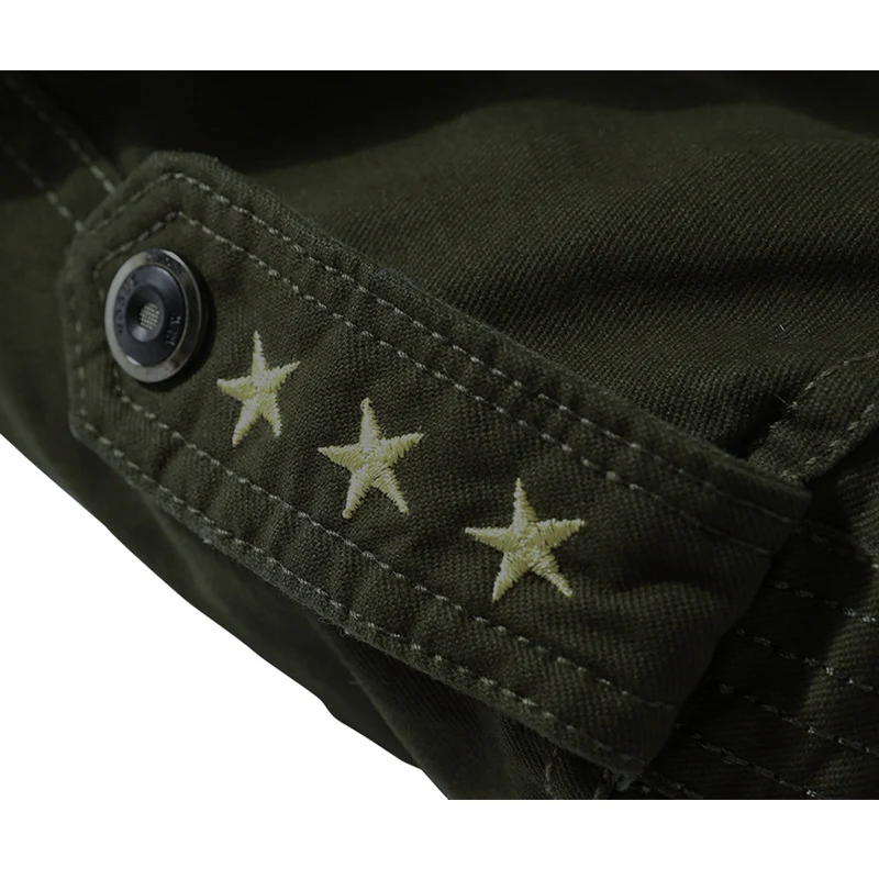 Herren Canvas-Fieldjacke im Utility-Style mit wärmender Fleece-Innenlage und Schulterpatten Nord Taschen