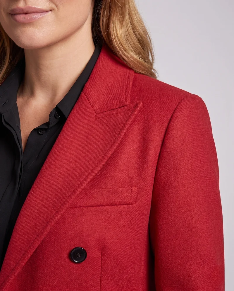 Damen Eleganter Mantel mit doppelter Knopfleiste Nord Taschen