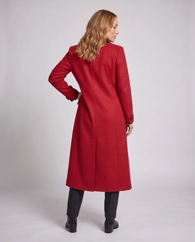 Damen Eleganter Mantel mit doppelter Knopfleiste Nord Taschen