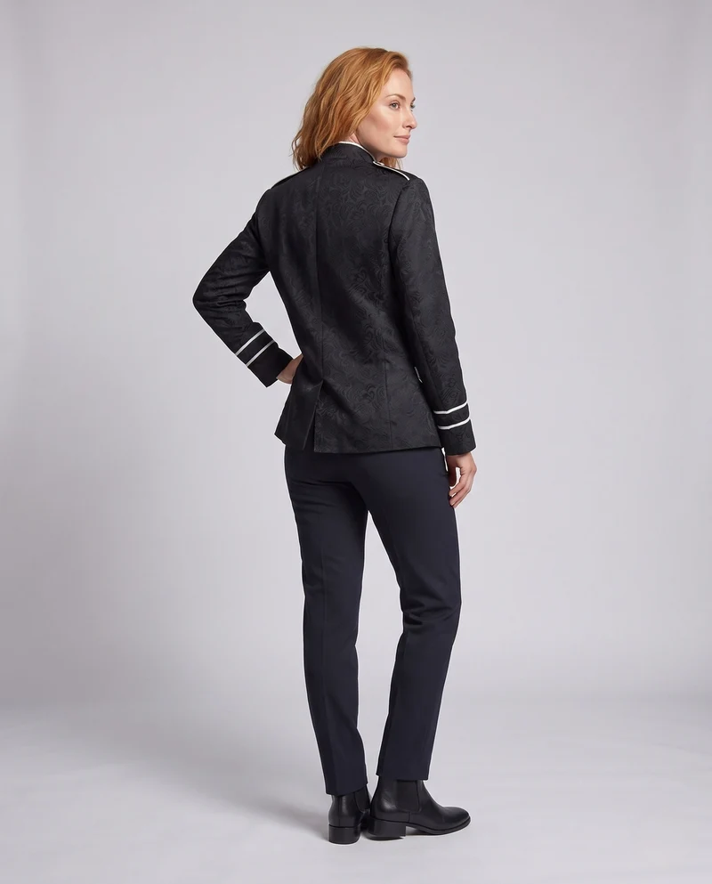 Damen Eleganter Blazer mit Floral Mustern und Metallic Akzenten Nord Taschen