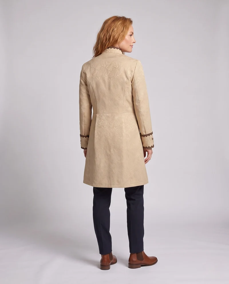 Frauen Eleganter Brokat-Cloak mit Aufwendigen Dekorationen Nord Taschen