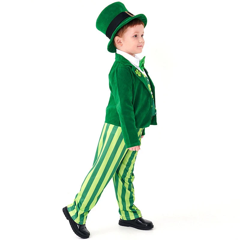 Herren-Kostüm als irischer Leprechaun mit Hut und detaillierten Akzenten Nord Taschen