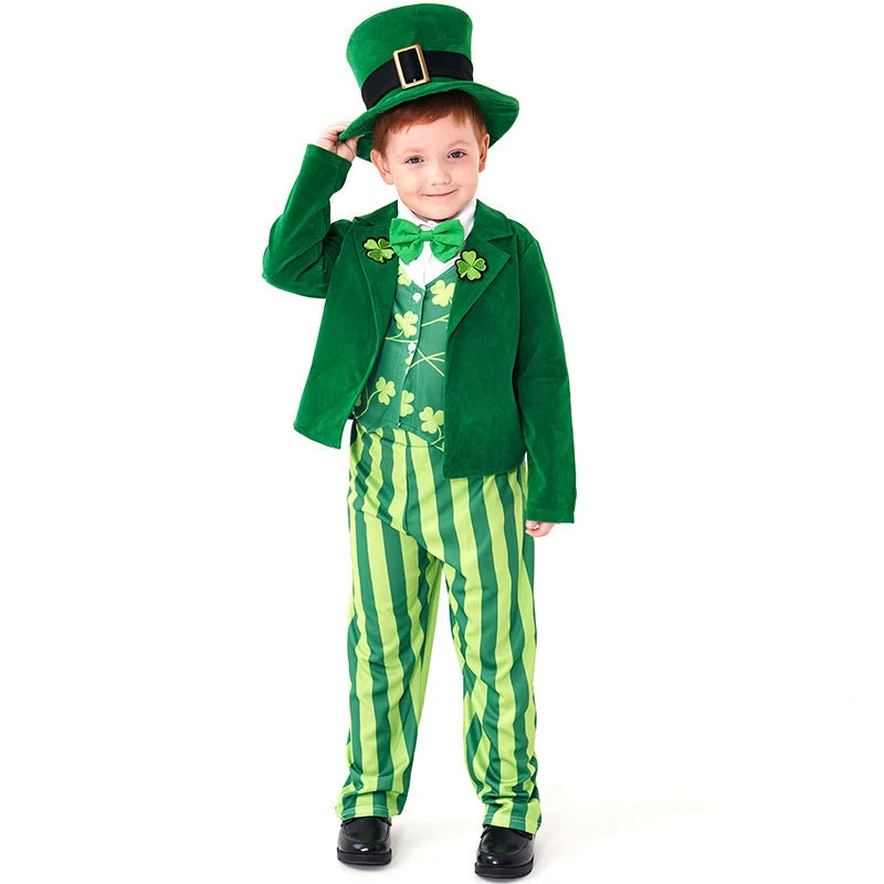 Herren-Kostüm als irischer Leprechaun mit Hut und detaillierten Akzenten Nord Taschen