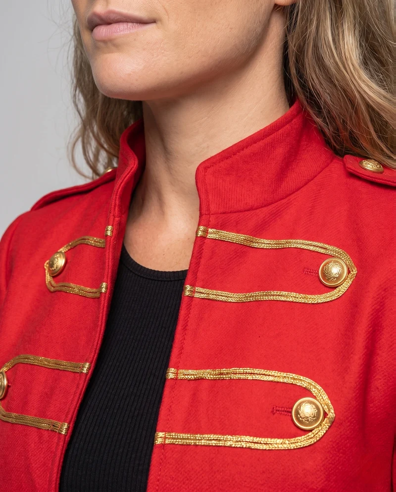 Damen Rüschbluse mit langen Ärmeln und dekorativen Details Nord Taschen