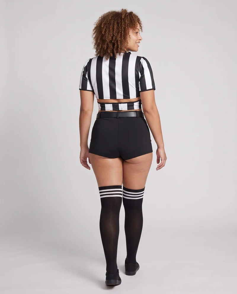 Damen Schiedsrichter Kostüm mit Shorts und Zubehör Nord Taschen