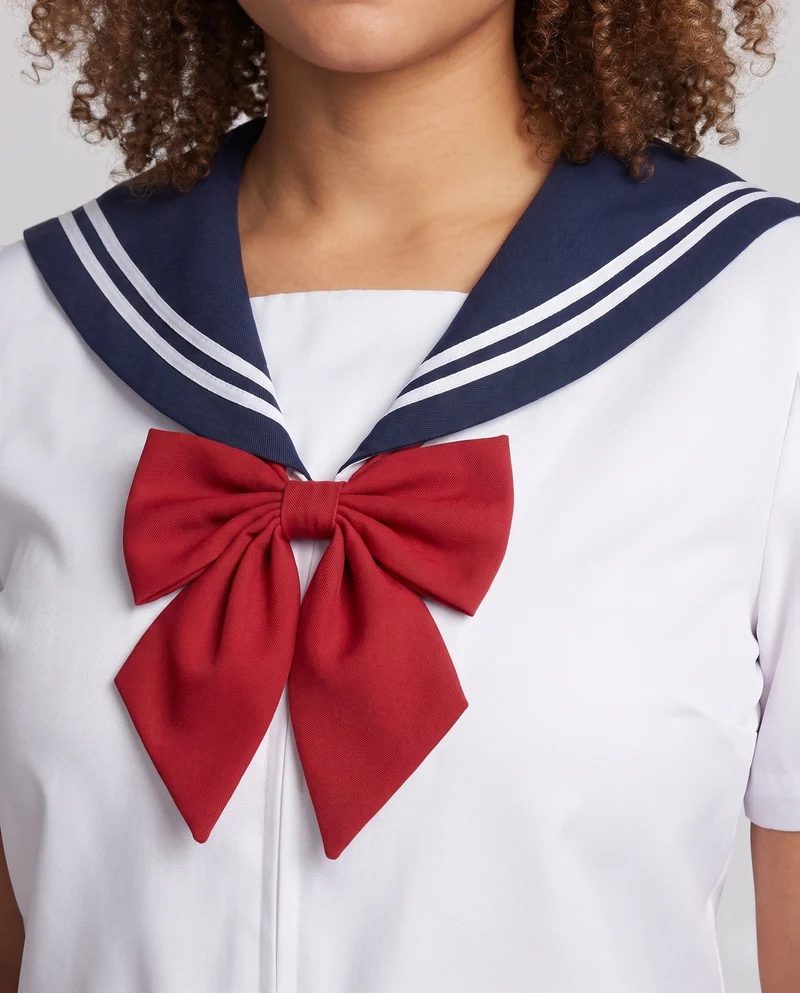 Damen Schuluniformkleid mit maritimem Kragen und Schleife Nord Taschen