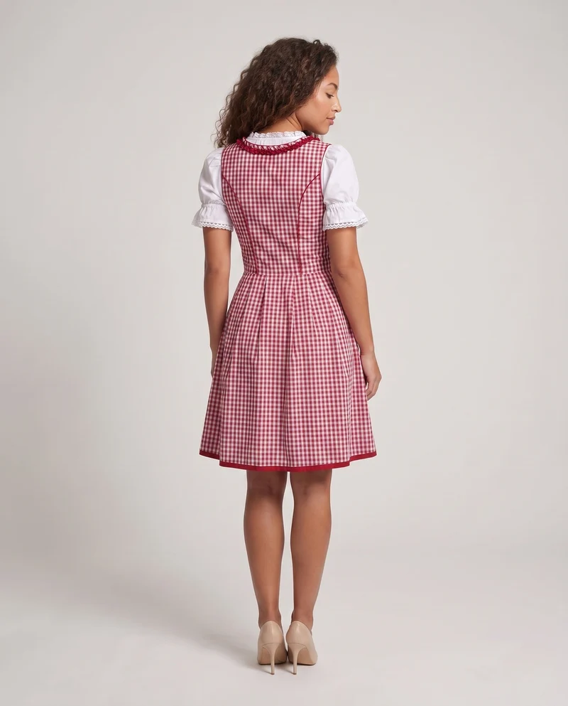 Damen-Dirndl mit Rüschendetails und eleganter Schnürung Nord Taschen
