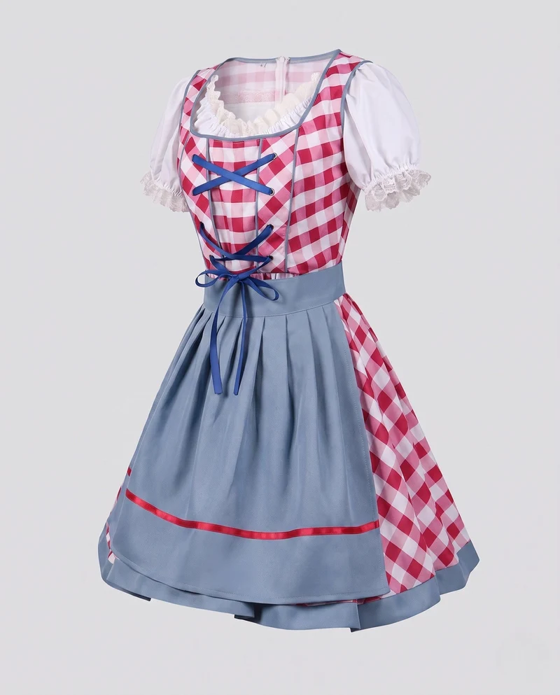 Damen-Dirndl mit Rüschendetails und eleganter Schnürung Nord Taschen