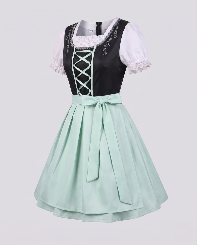 Damen-Dirndl mit Rüschendetails und eleganter Schnürung Nord Taschen