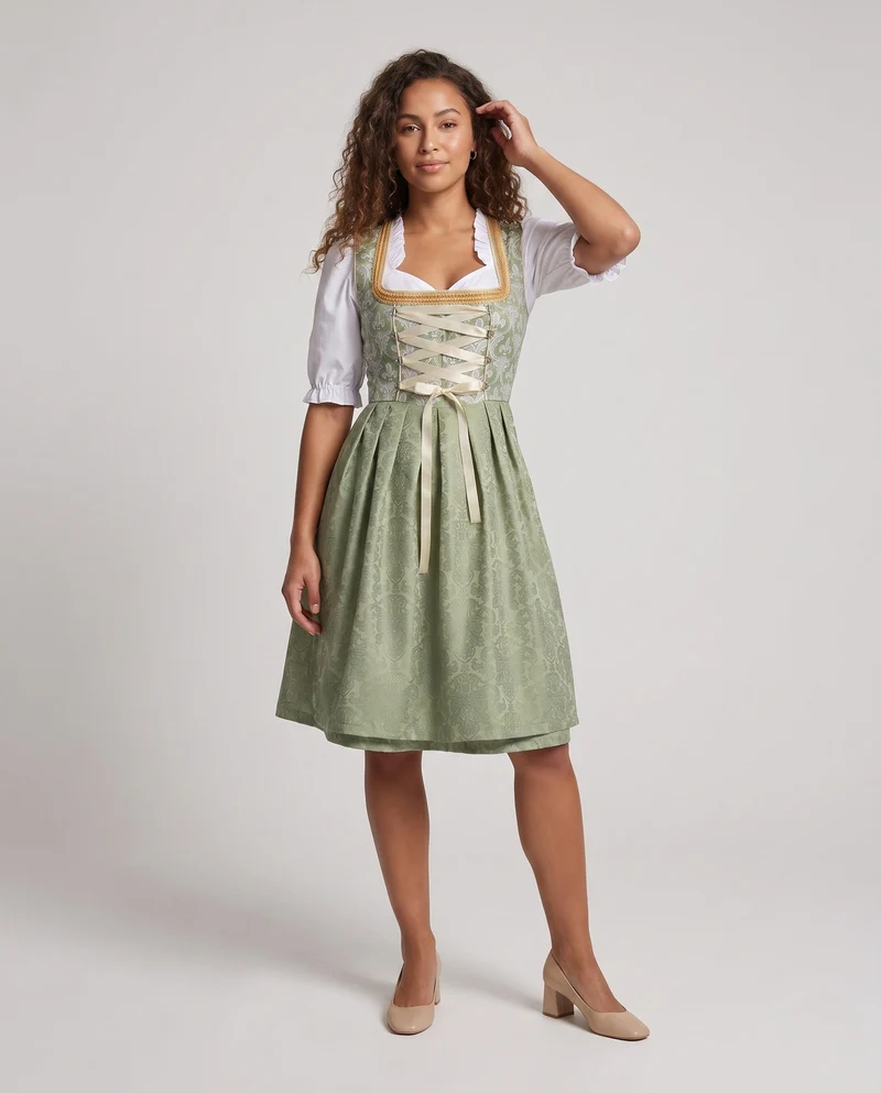 Damen Dirndl mit Spitze und elegantem Schürze Nord Taschen