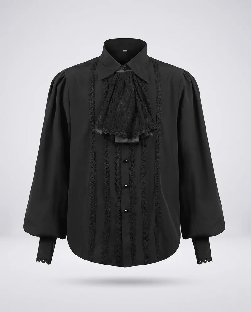 Damen Elegante Bluse mit Rüschen und Spitze Details Nord Taschen