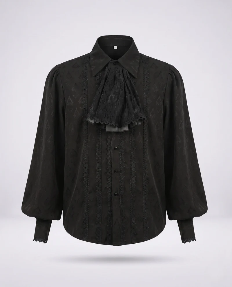 Damen Elegante Bluse mit Rüschen und Spitze Details Nord Taschen