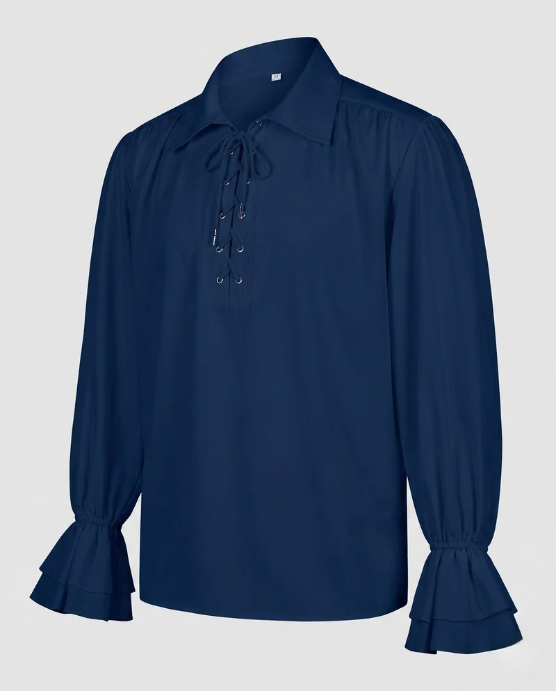 Damen elegante Bluse mit Rüscheln und dekorativem Schnürdetail Nord Taschen