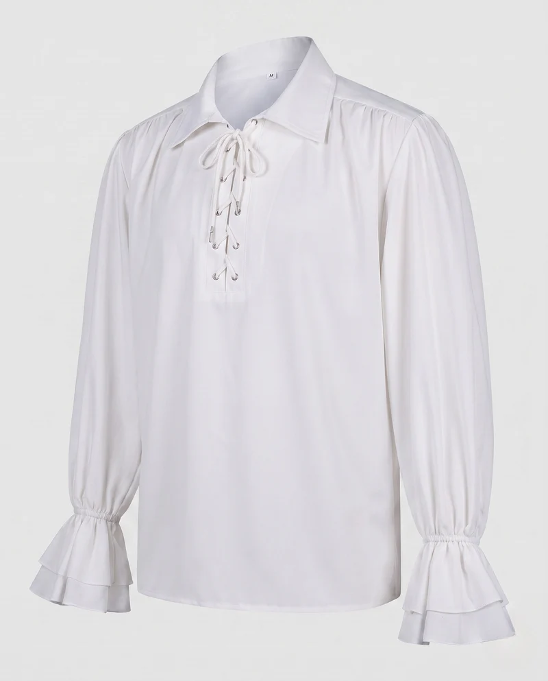 Damen elegante Bluse mit Rüscheln und dekorativem Schnürdetail Nord Taschen