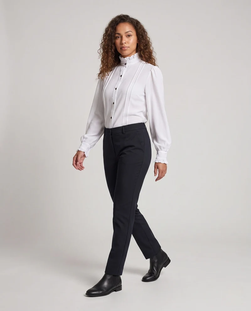 Damen elegante Bluse mit Rüschendetails Nord Taschen