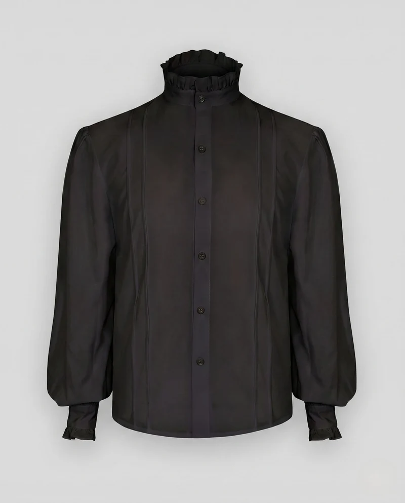 Damen elegante Bluse mit Rüschendetails Nord Taschen