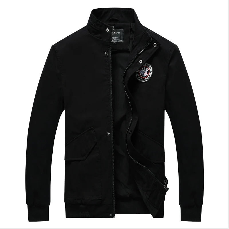 Herren Canvas-Fieldjacke im Bomberstil mit Stehkragen, Taschenklappen und elastischen Bündchen Nord Taschen