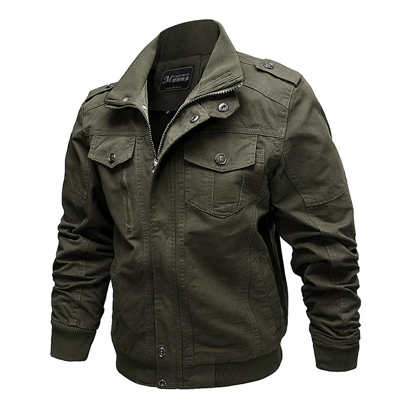 Herren Canvas-Fieldblouson im Utility-Style mit Schulterpatten, Brustpattentaschen und Rippbündchen Nord Taschen