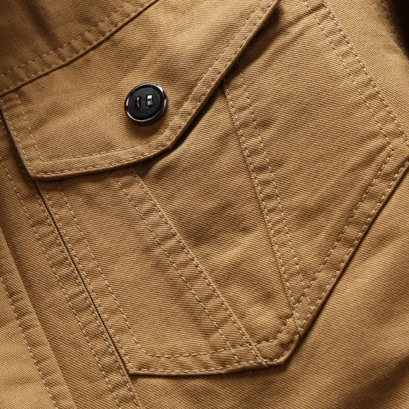 Herren Canvas-Fieldblouson im Utility-Style mit Schulterpatten, Brustpattentaschen und Rippbündchen Nord Taschen